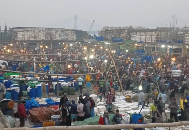A busy morning in the fisheries ghat