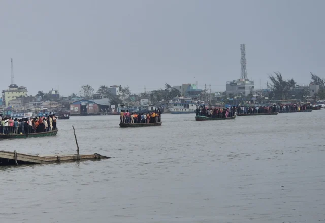 Boat station in Sundarbans