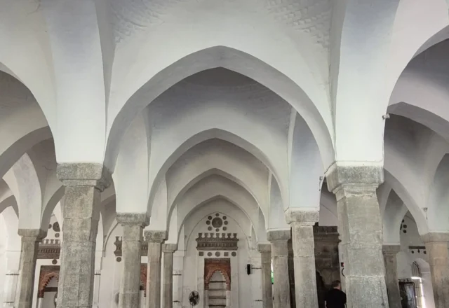 Inside view of Sixty Dome Mosque