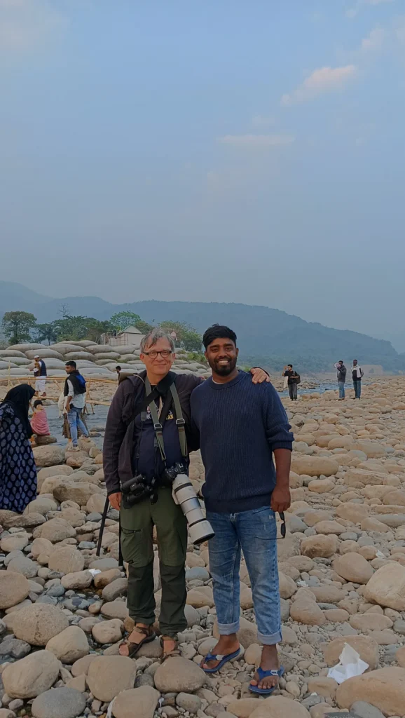 Tourist with the tour guide in Sylhet Sada Pathor (White Stone)