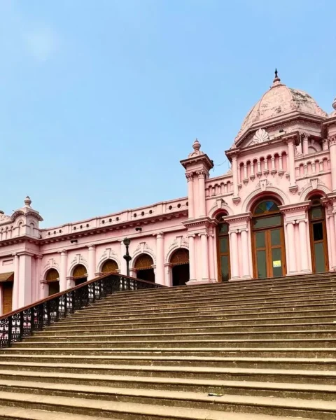Ahsan Manzil Dhaka (Pink Palace) front stairs