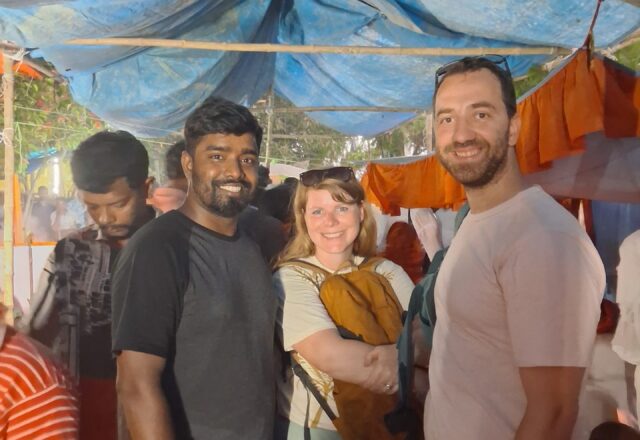 Our guests and their guide at the Lalon Mela in Kushtia