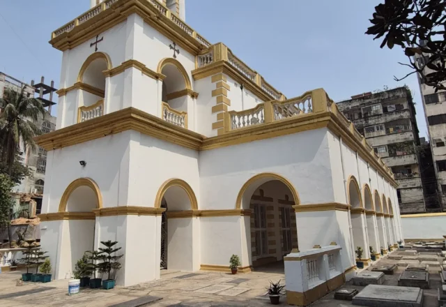 Wide angle front view of Armenian Church